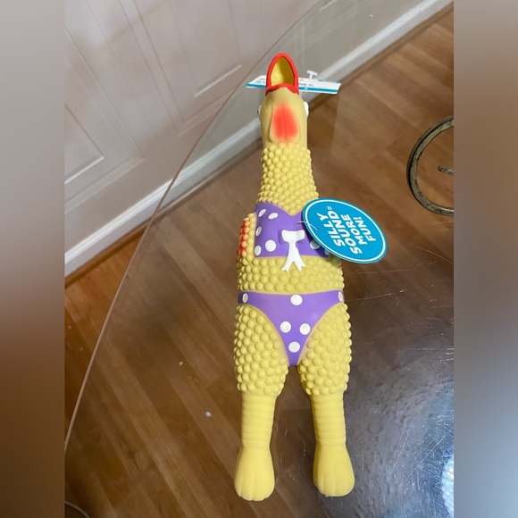 Charming Pet Squawkers Henrietta Latex Rubber Chicken Interactive Dog Toy, - Picture 1 of 5